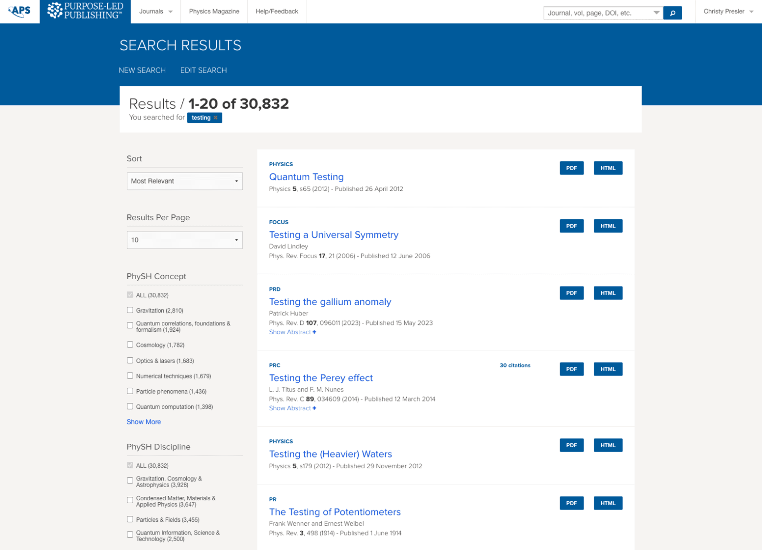 BEFORE: Search results page has many of the standard elements but with minor twists, like that "Edit Search" feature at the top.